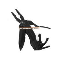 All Black Wholesale New Multi Functions Plier with Knife openers screwdrivers bits and high quality nylon pouch