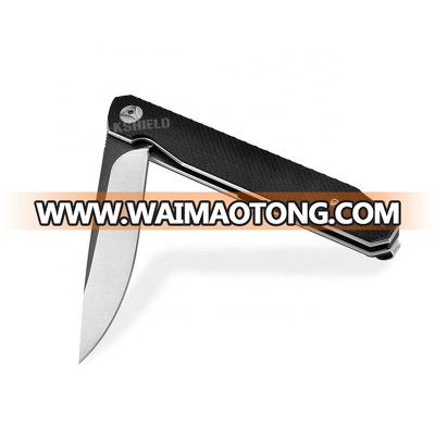 High Quality Stainless Steel Folding Rescue G10 Handle Camping knife With Belt Clip