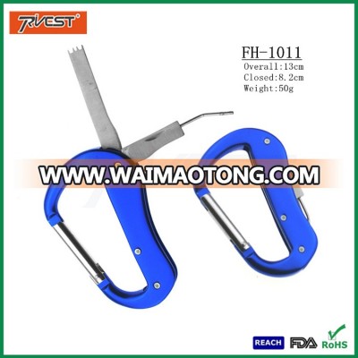 Multi Functional Hook Carabiner with Squid Fishing Tool