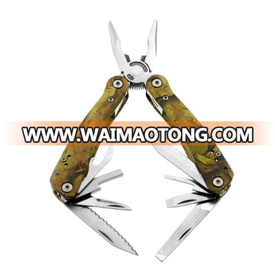 Profession Manufacture Multi Plier Stainless Steel 10-in-1 Multi Pocket Tool with Multitool Knife Saw Sheath Folding Pliers