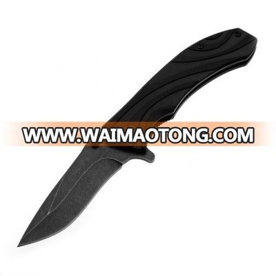 High quality pocket camping G10 handle no spring folding knife with belt clip