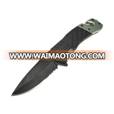 high quality stainless steel blade pocket camping G10 handle no spring folding knife